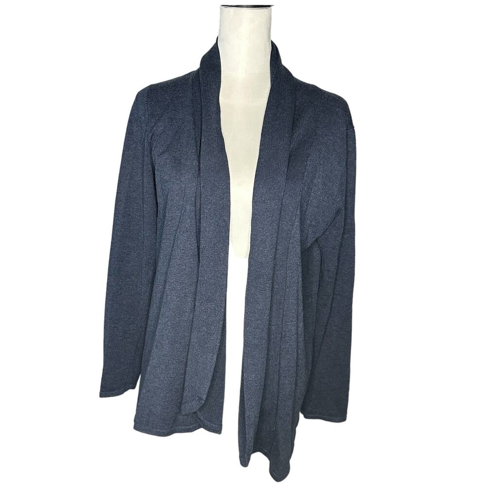 Joan Vass New York Large Blue Cardigan